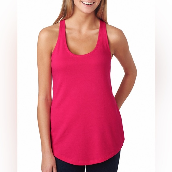 HOT PINK FUCHSIA BARBIE IDEOLOGY WORKOUT DRI WICK TANK TOP | Size Medium - Picture 1 of 4